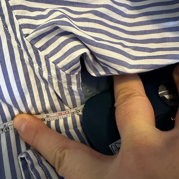 Ralph Lauren Men's White and Blue Striped Shirt - Picture 8 of 8